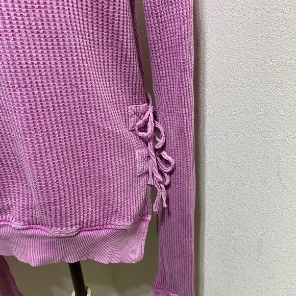 Free People Cropped Interlaken Thermal Top Size Large - Picture 10 of 12